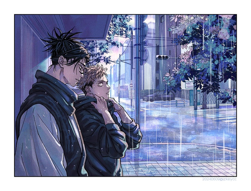 itadori yuuji and choso (jujutsu kaisen) drawn by izkeycc