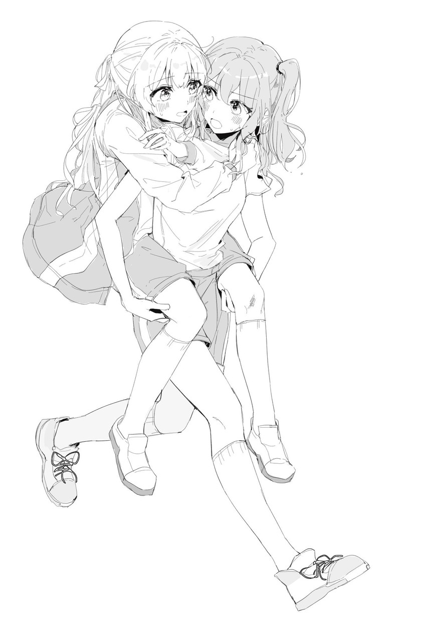 matsubara kanon and shirasagi chisato (bang dream!) drawn by kyudoli