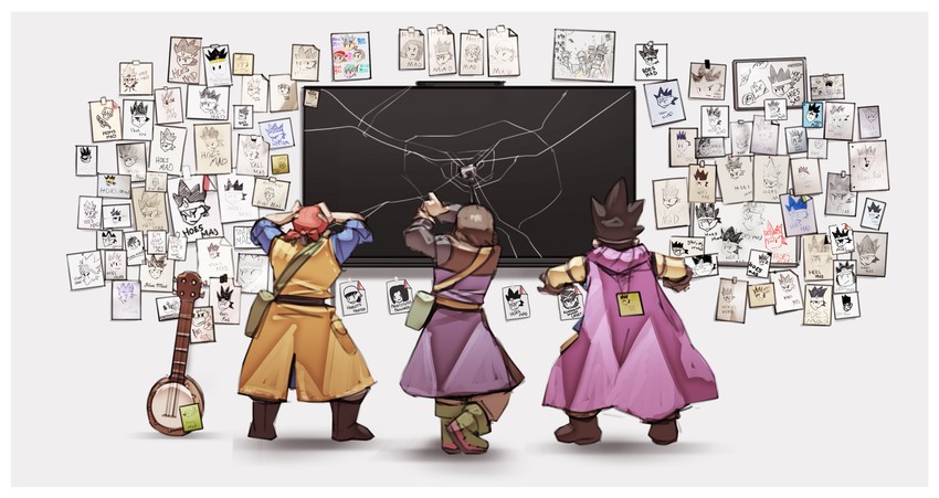 roto, hero, shulk, kazooie, and banjo (xenoblade chronicles and 8 more) drawn by nin_nakajima