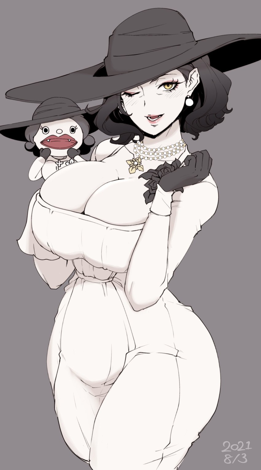 alcina dimitrescu (resident evil and 1 more) drawn by sumiosmith