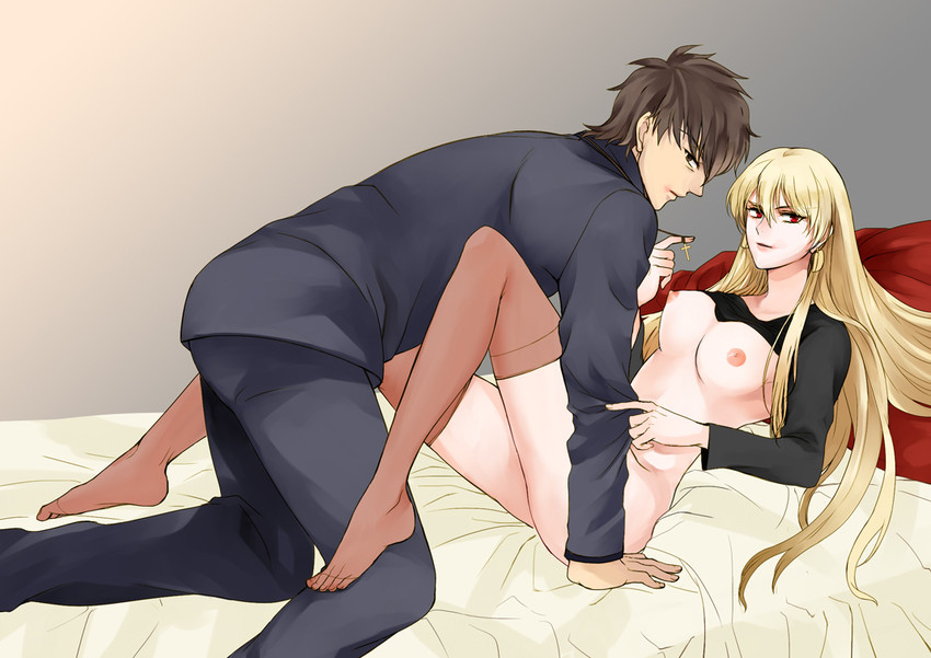 gilgamesh and kotomine kirei (fate and 2 more) drawn by seojung