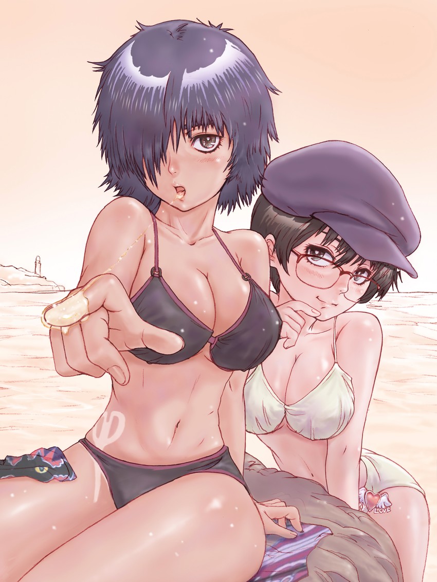 urabe mikoto and oka ayuko (nazo no kanojo x) drawn by yoshikawa_kazunori