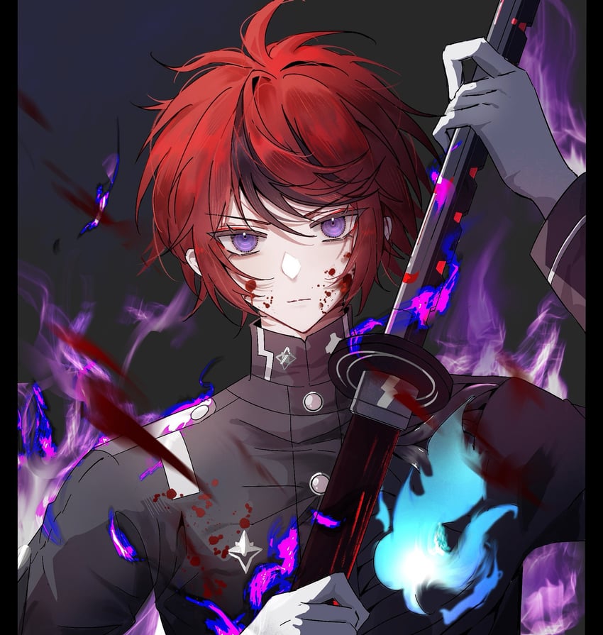 sumino takumi (the hundred line -last defense academy-) drawn by rakuraku_(rakuraku)