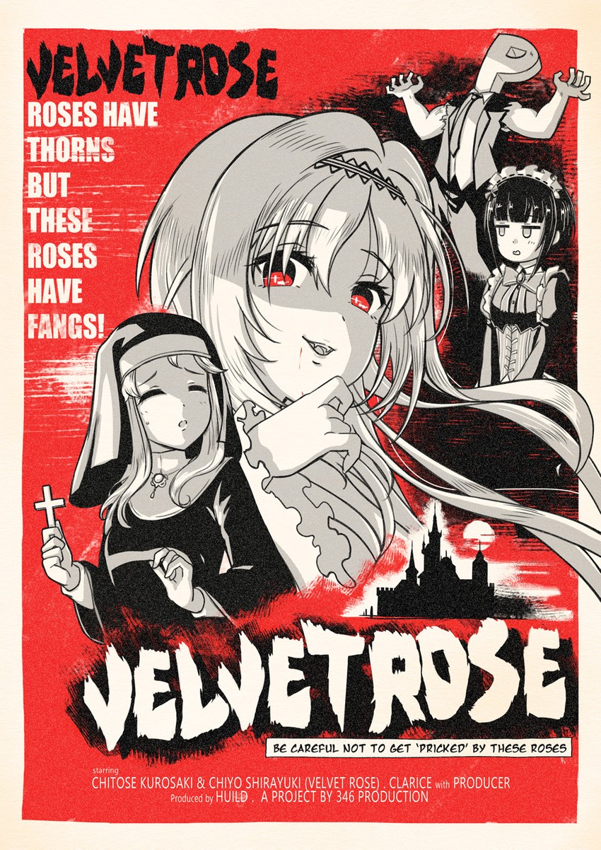 producer, p-head producer, shirayuki chiyo, kurosaki chitose, and clarice (idolmaster and 2 more) drawn by huild and huild_(deviantart)