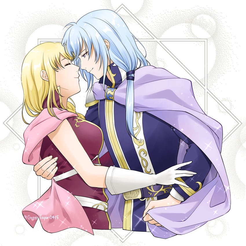 louise and pent (fire emblem and 1 more) drawn by midori_no_baku