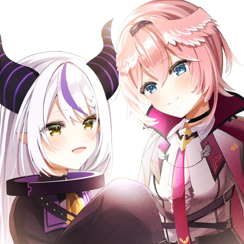 la+ darknesss and takane lui (hololive) drawn by torimuraa