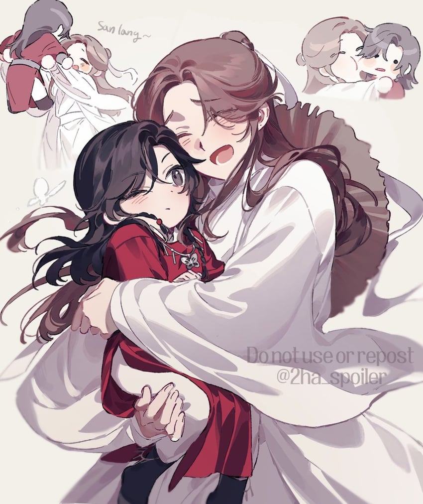 xie lian and hua cheng (tianguan cifu) drawn by galbae