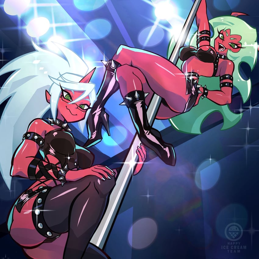 kneesocks and scanty (panty & stocking with garterbelt) drawn by happy-ice-cream-team