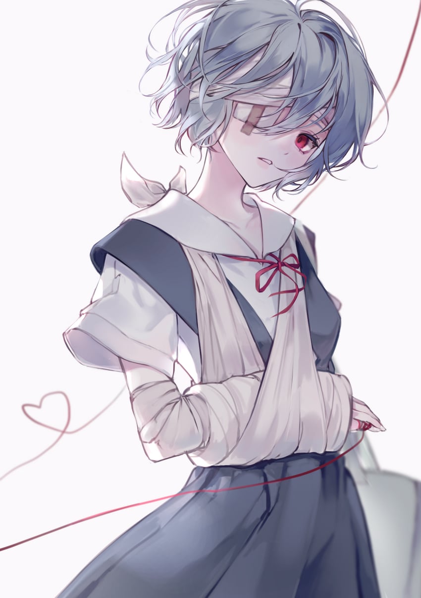ayanami rei (neon genesis evangelion) drawn by bbony_0_0