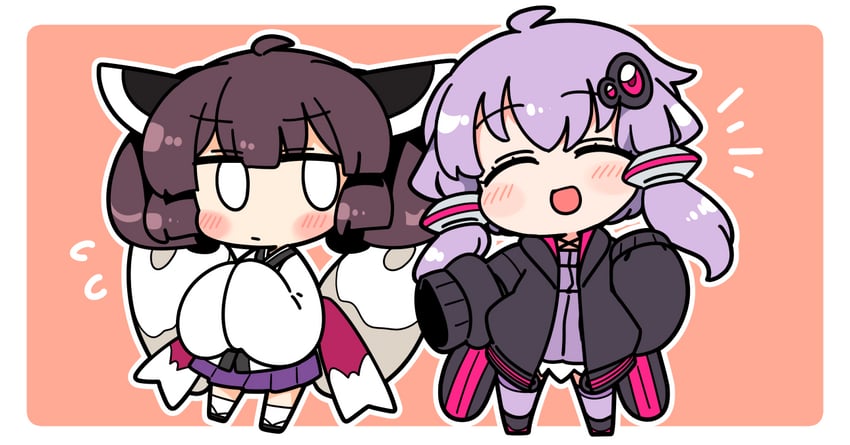 yuzuki yukari and touhoku kiritan (vocaloid and 1 more) drawn by ini_(inunabe00)