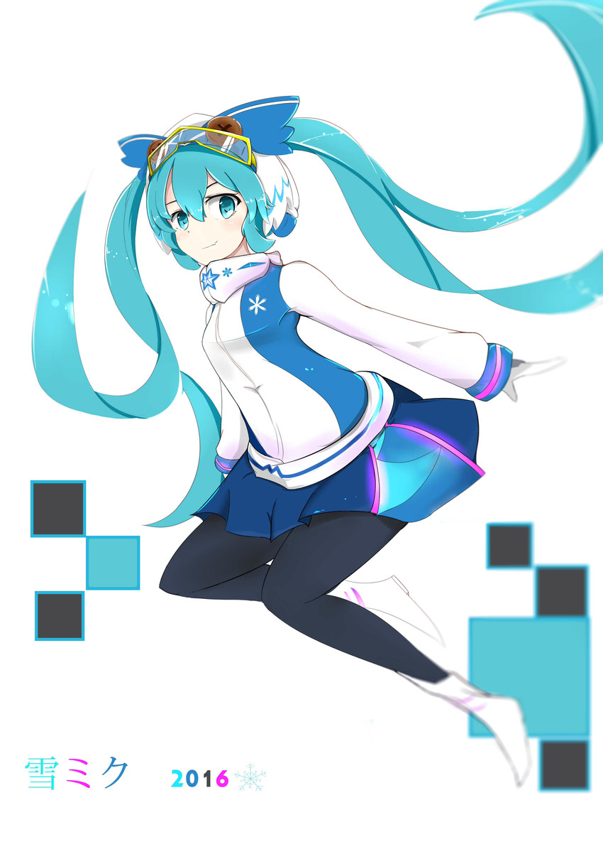 hatsune miku and yuki miku (vocaloid) drawn by northern-p