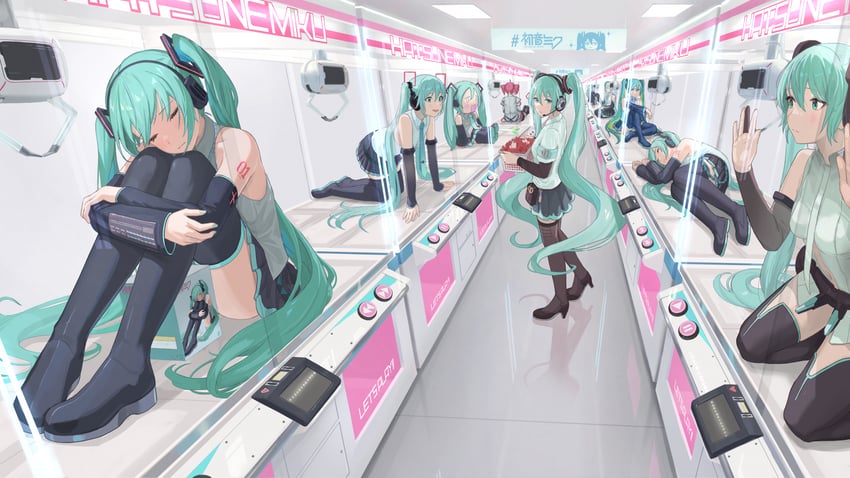 hatsune miku, kasane teto, and hachune miku (vocaloid and 3 more) drawn by tadanotarosuke