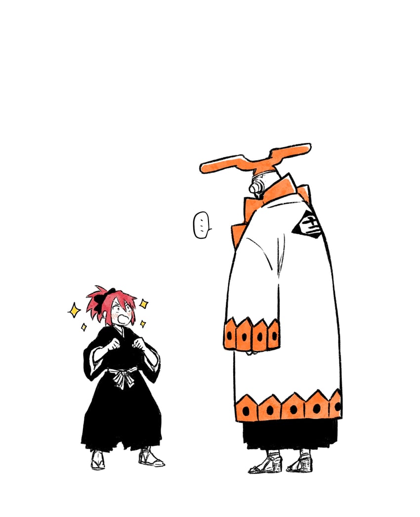 kurotsuchi mayuri and abarai ichika (bleach and 1 more) drawn by choko_egg