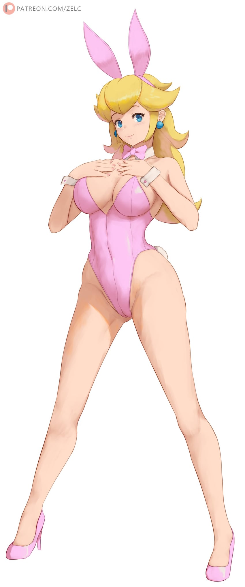 princess peach (mario and 1 more) drawn by zelc-face