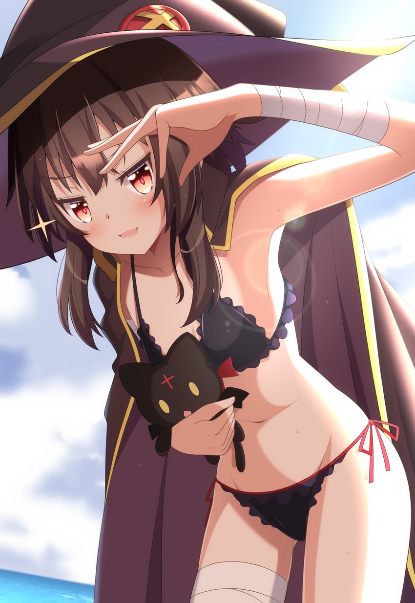 megumin and chomusuke (kono subarashii sekai ni shukufuku wo!) drawn by bunny1219