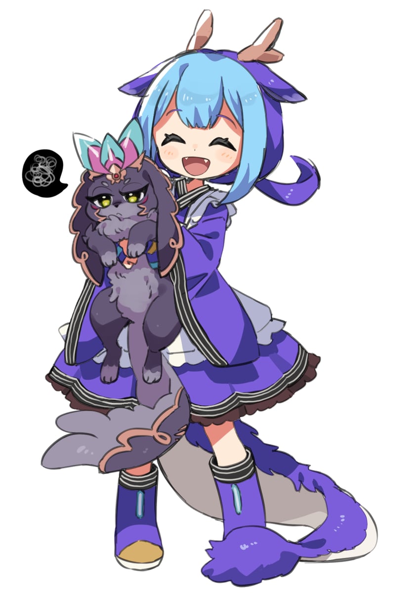 laundry dragonmaid and purrelyly (yu-gi-oh!) drawn by kaichou_(homehome_h)