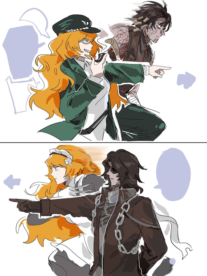 ishmael and heathcliff (project moon and 1 more) drawn by wrong5166