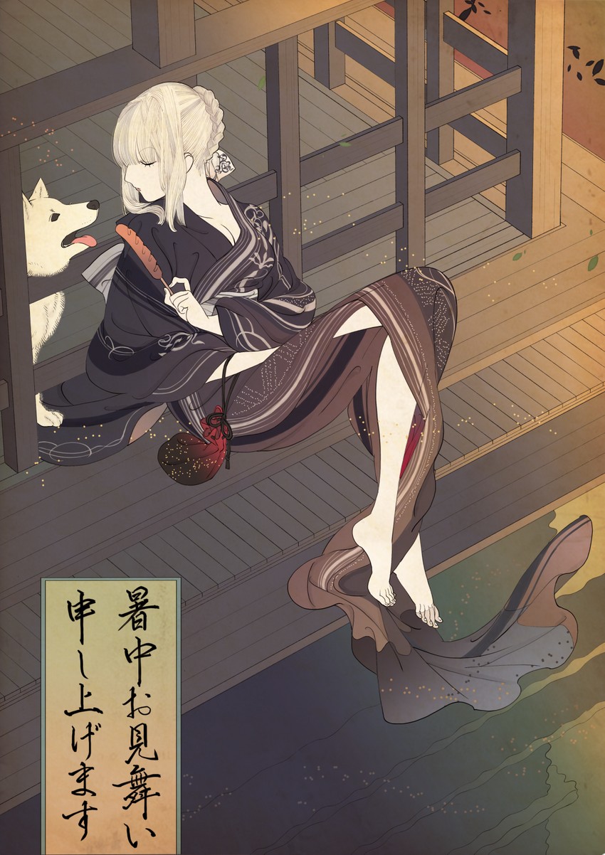 artoria pendragon, saber alter, and cavall ii (fate and 1 more) drawn by ono_tako