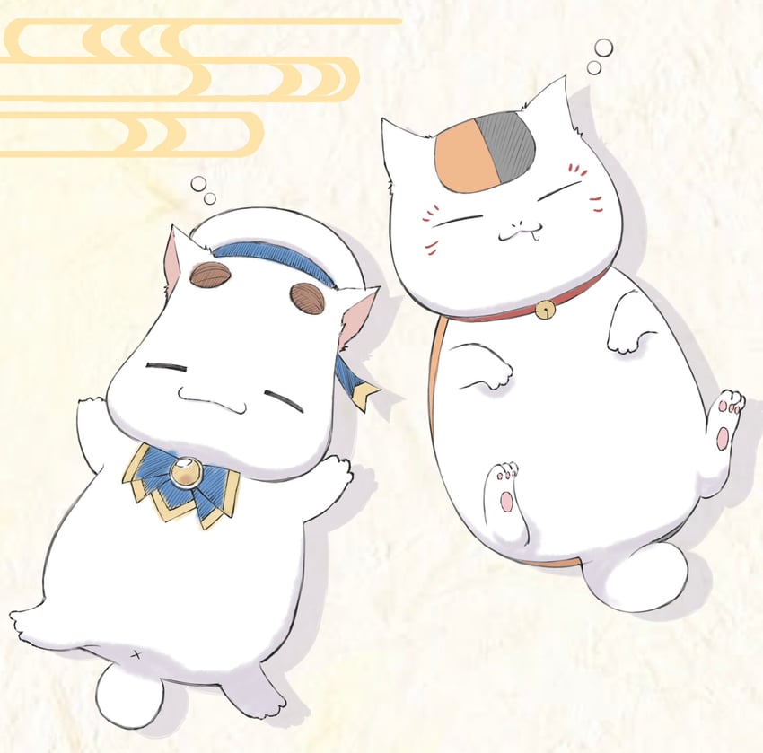 aria pokoteng and nyanko-sensei (aria and 1 more) drawn by andanden