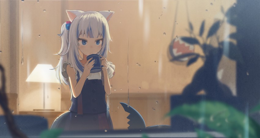 gawr gura (hololive and 1 more) drawn by etta