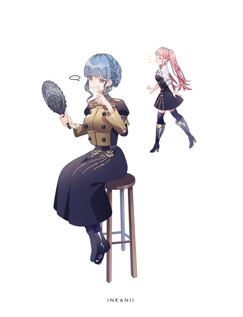 hilda valentine goneril and marianne von edmund (fire emblem and 1 more) drawn by inkanii