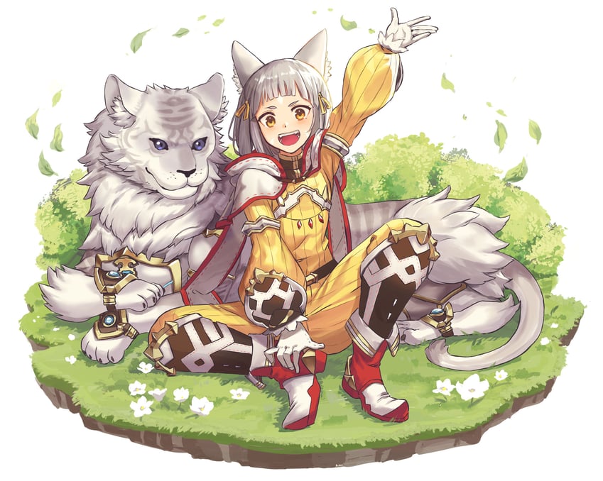 nia and dromarch (xenoblade chronicles and 1 more) drawn by mitsumachi_senji