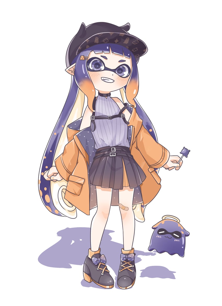 inkling player character, ninomae ina'nis, and takodachi (hololive and 2 more) drawn by 8_nana_usagi