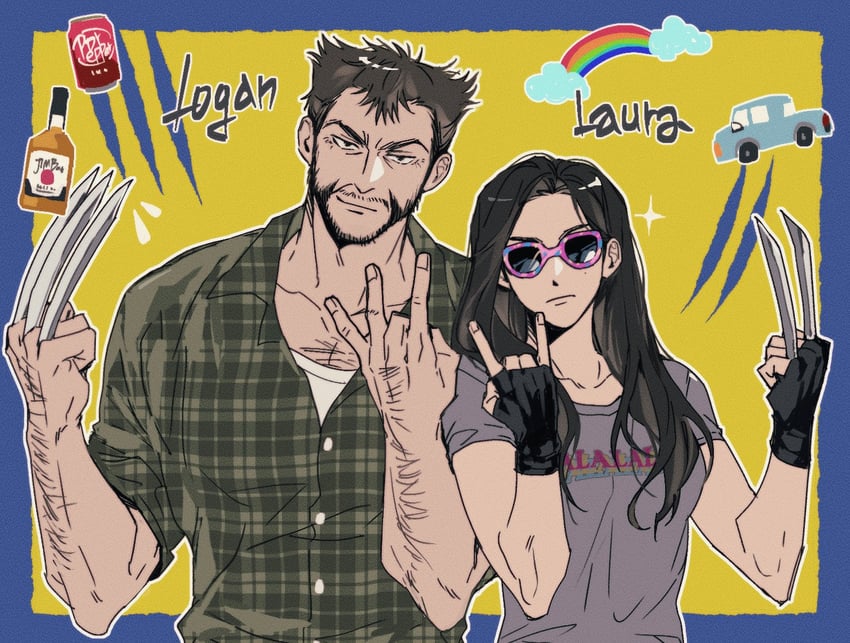 wolverine and x-23 (marvel and 4 more) drawn by gugusam0