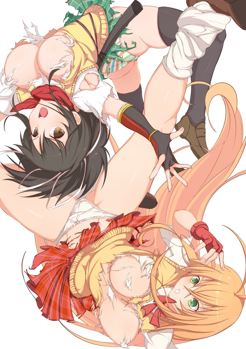 asuka and sonsaku hakufu (senran kagura and 1 more) drawn by dai_toro