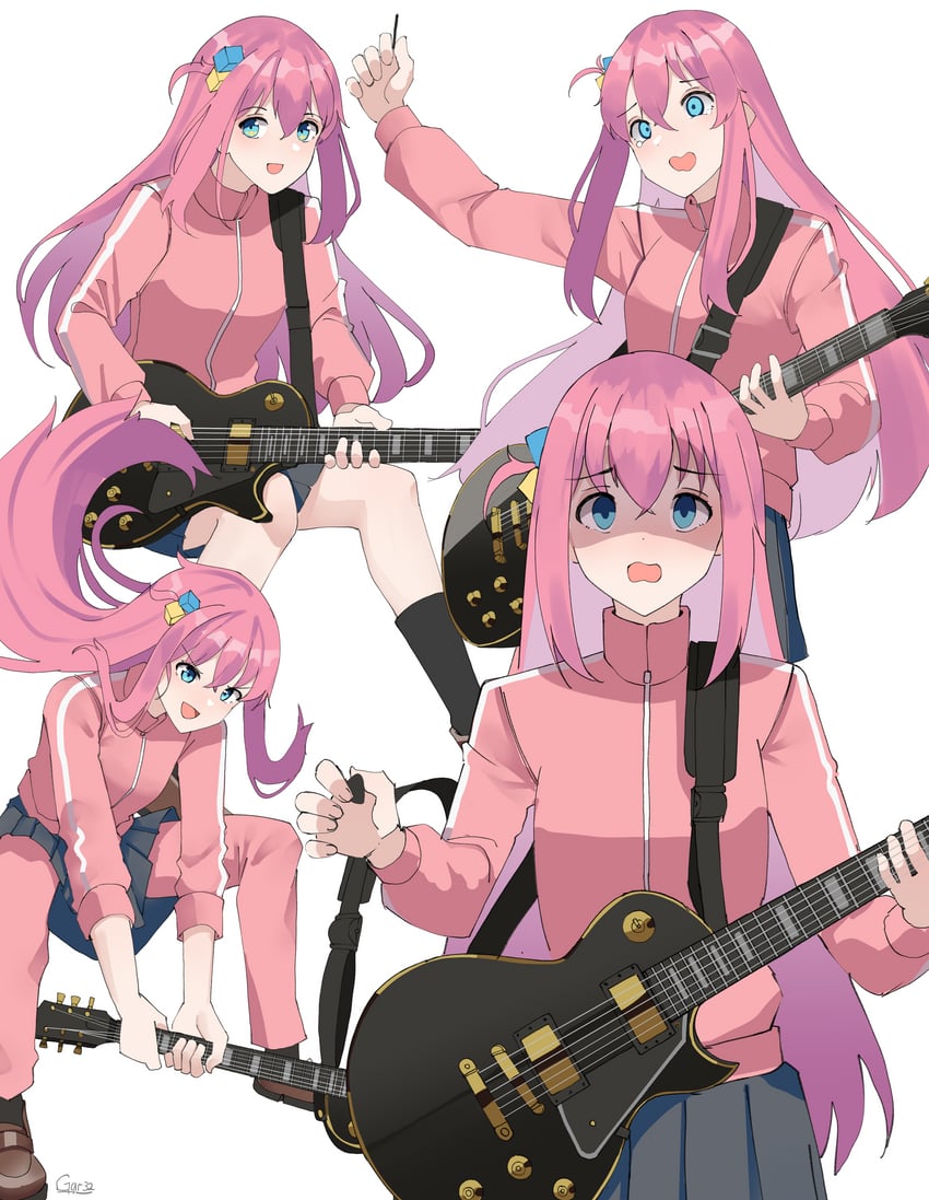 Gotou hitori bocchi the rock drawn by gar32 danbooru