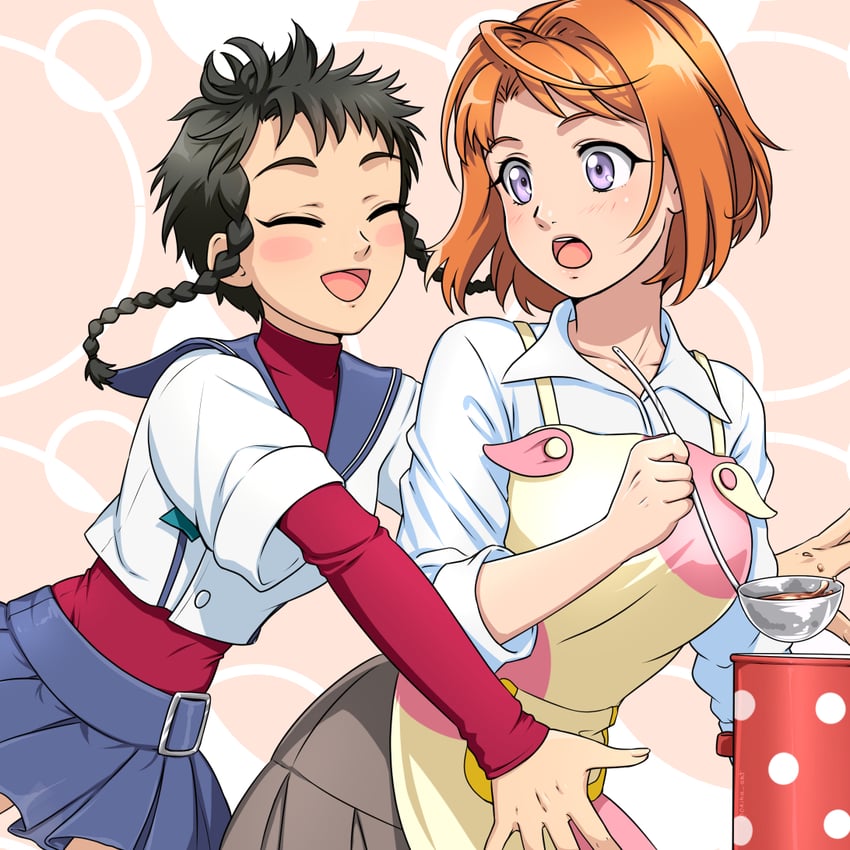 tokiha mai and minagi mikoto (my-hime) drawn by orika_nekoi