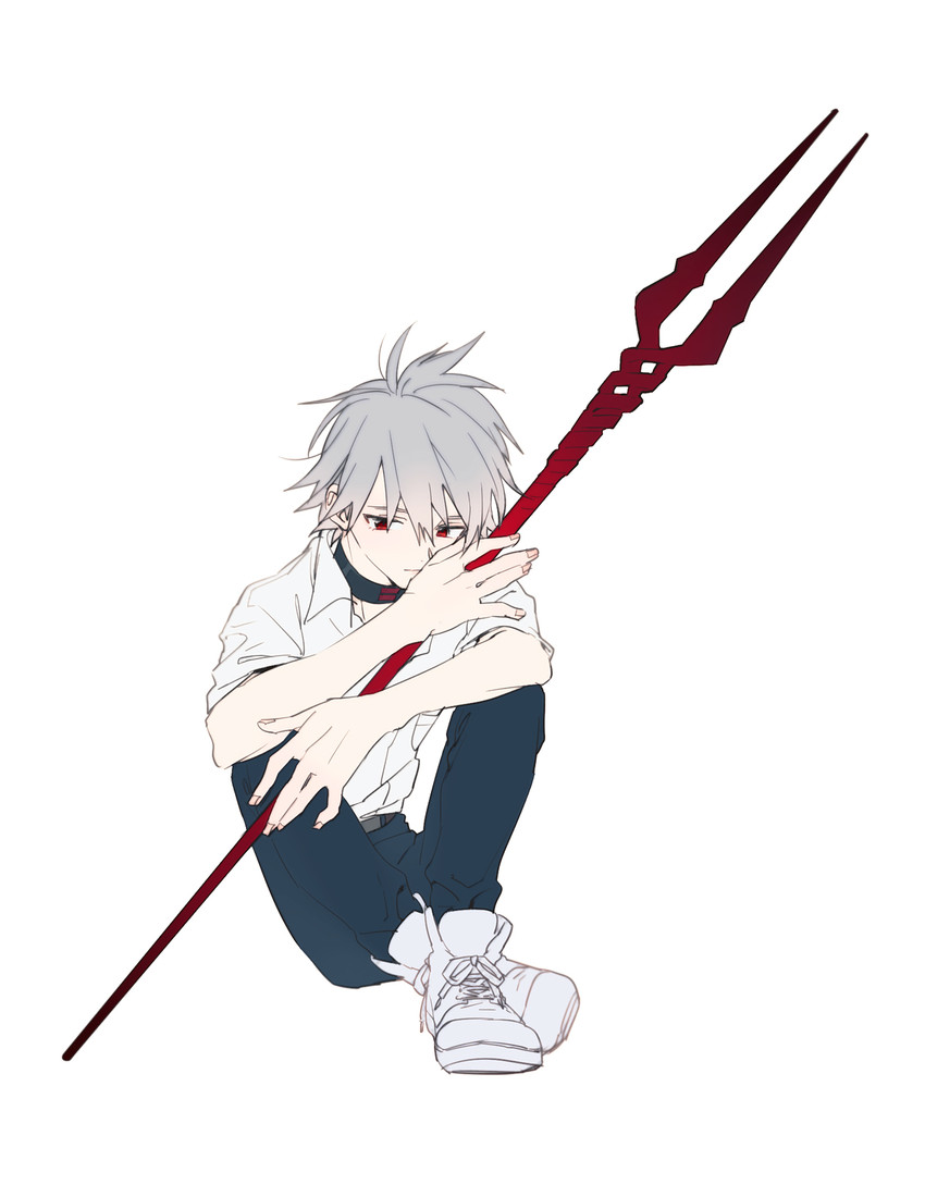 nagisa kaworu (neon genesis evangelion and 2 more) drawn by unome_(tknm)