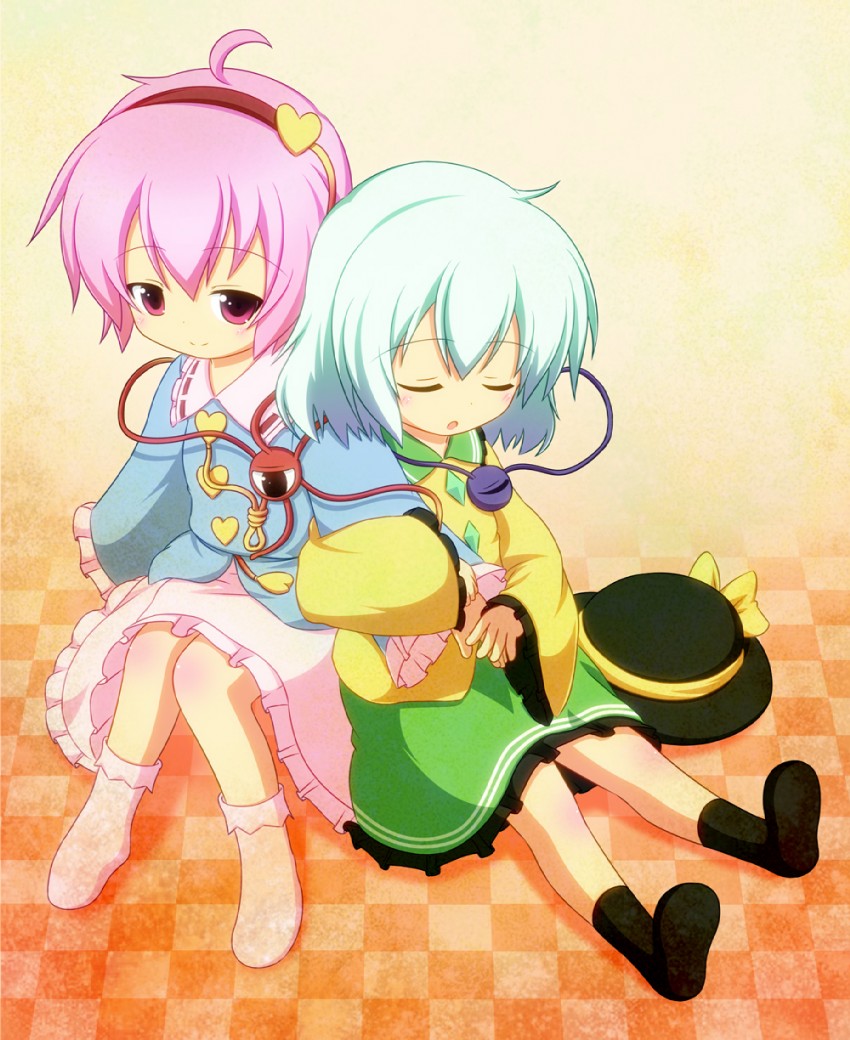 komeiji koishi and komeiji satori (touhou) drawn by pila-pela
