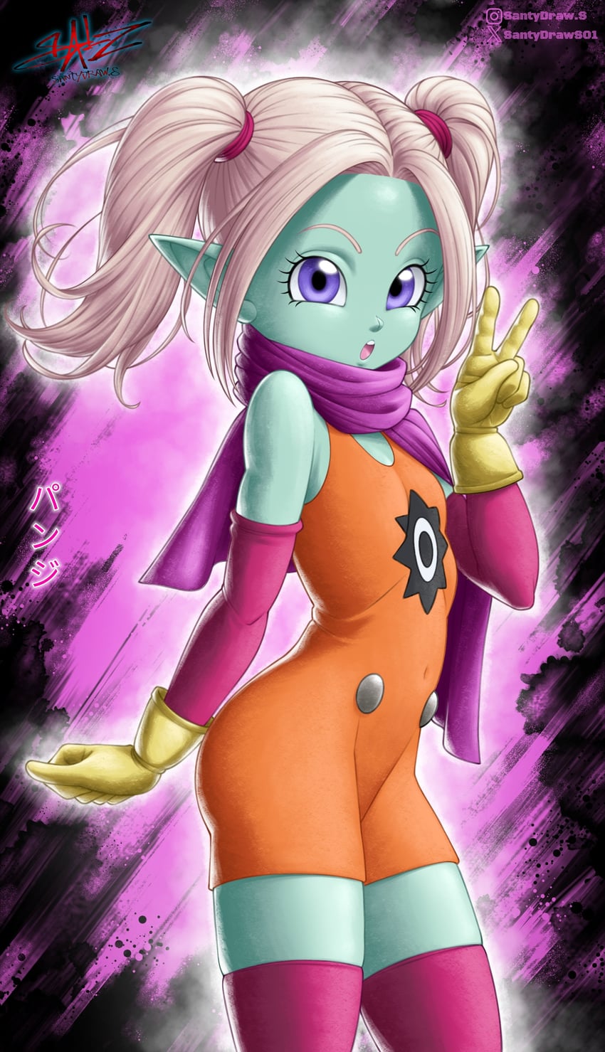 pansy (dragon ball and 1 more) drawn by santydraws01
