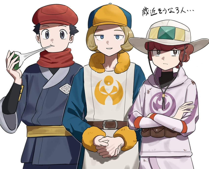 rei, lian, and tuli (pokemon and 1 more) drawn by umebosi_nigame