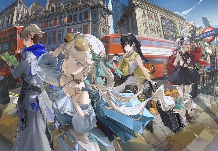rover, female rover, camellya, jinhsi, and xiangli yao (wuthering waves) drawn by veerinly