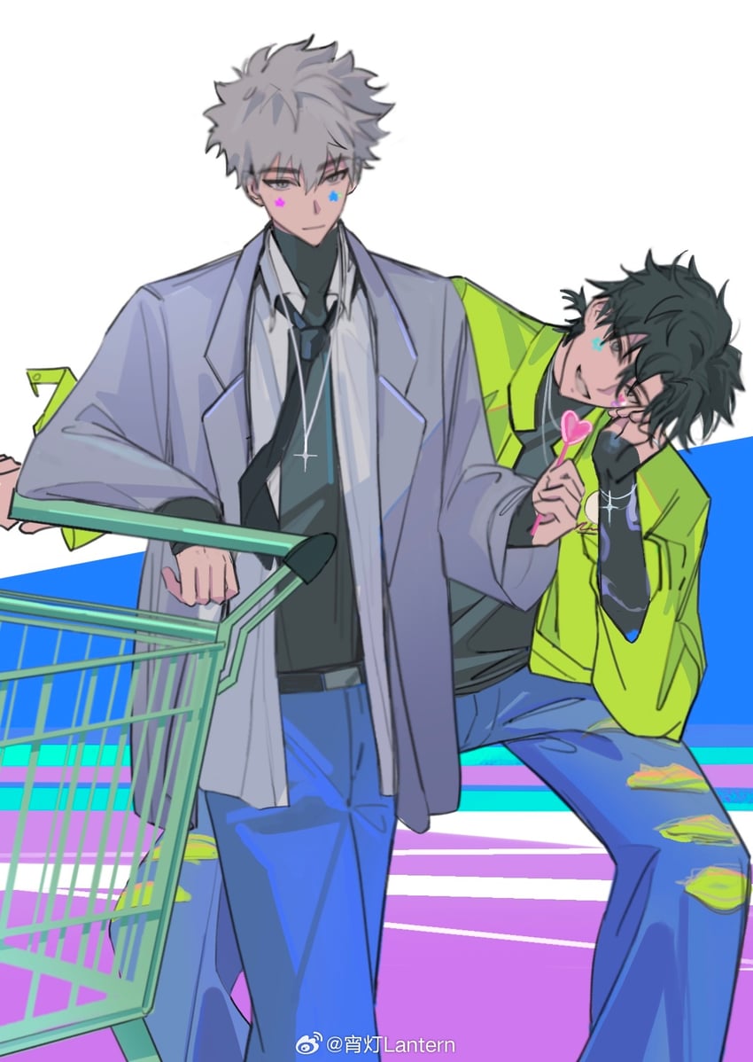 cheng xiaoshi and lu guang (shiguang dailiren) drawn by xiao_deng_lantern