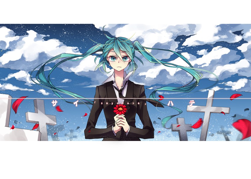 hatsune miku (vocaloid and 1 more) drawn by iku2727