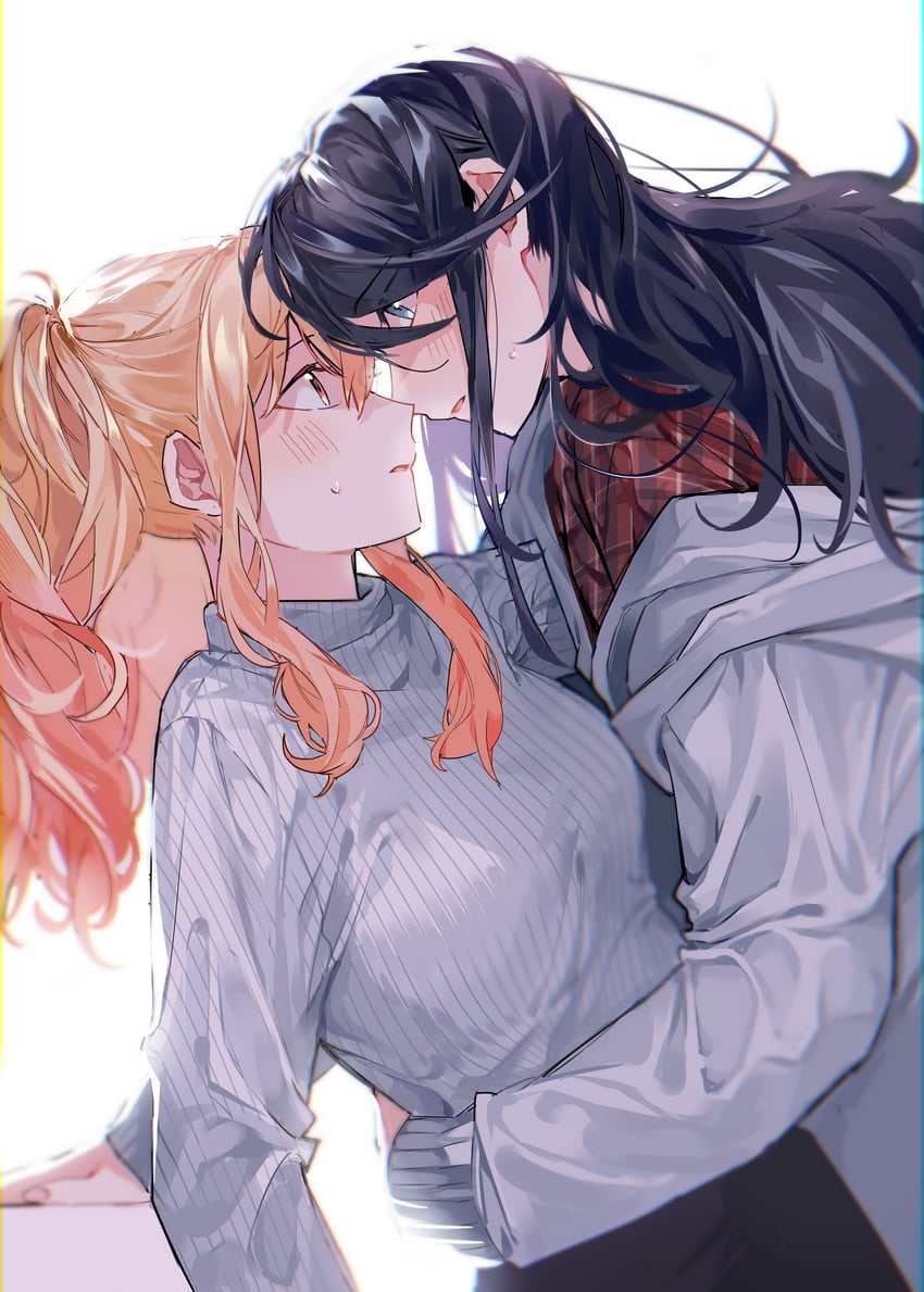 tenma saki and hoshino ichika (project sekai) drawn by bluish_gray_cat