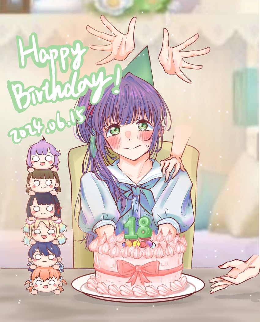 hinoshita kaho, fujishima megumi, otomune kozue, murano sayaka, yugiri tsuzuri, and 4 more (love live! and 1 more) drawn by gyoban_(1515kmbk)