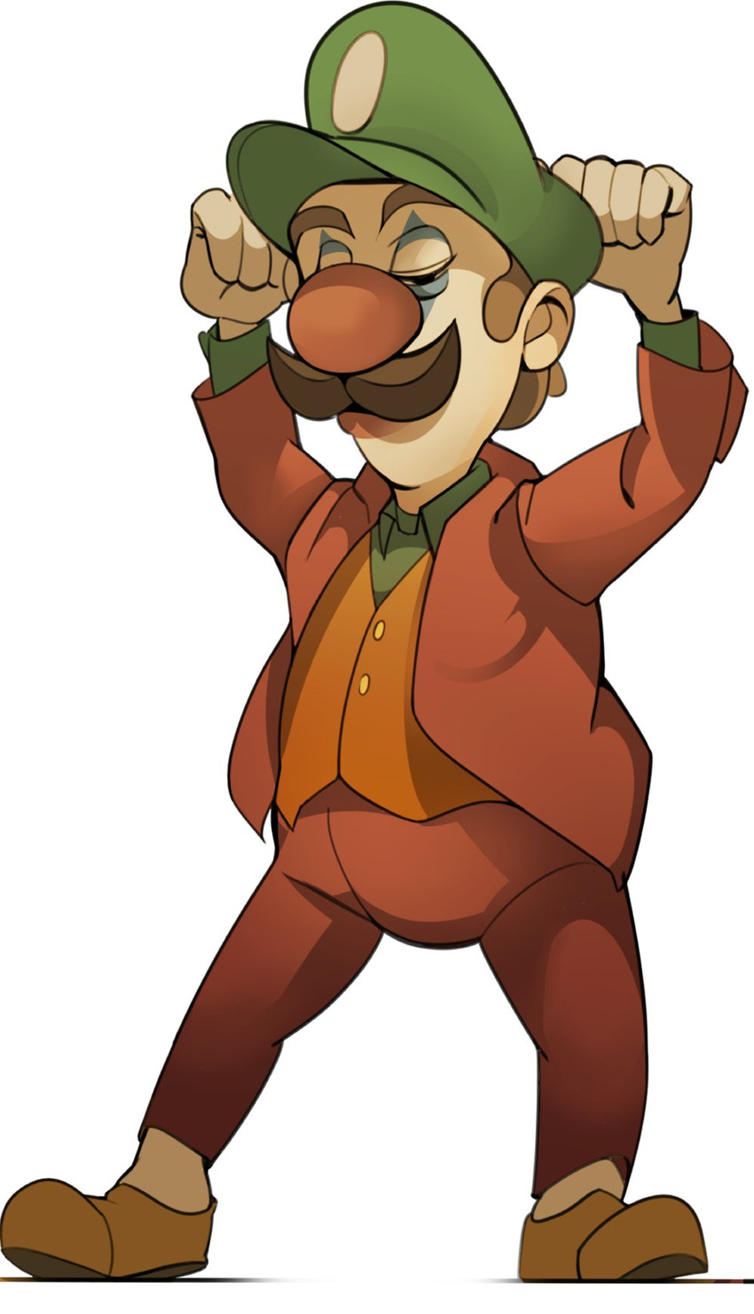 luigi, joker, and arthur fleck (mario and 3 more) drawn by 0regano