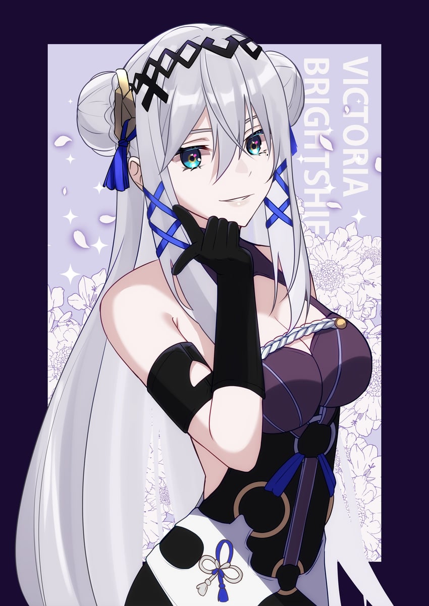 victoria brightshield (nijisanji and 1 more) drawn by riallian