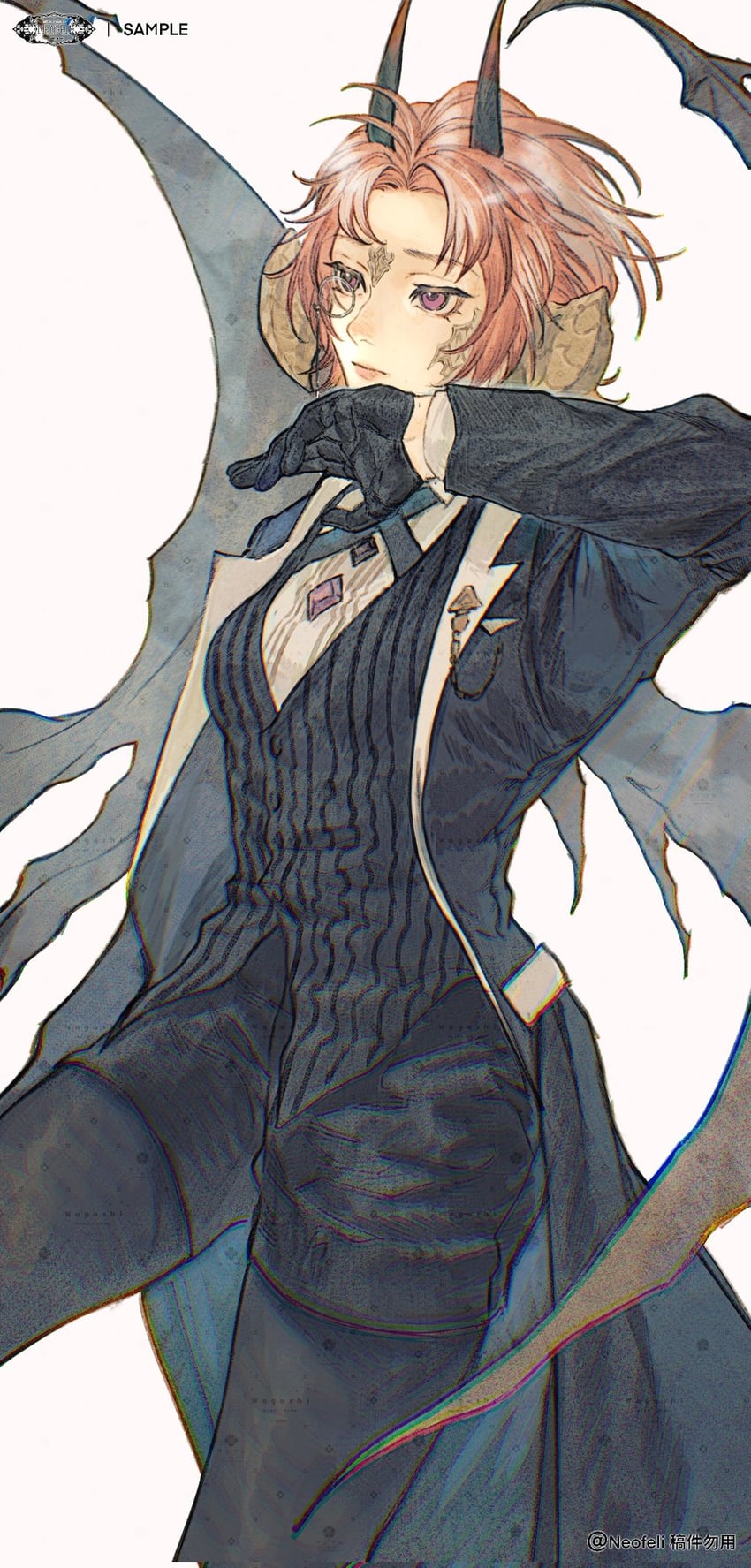 warrior of light (final fantasy and 1 more) drawn by neofeli