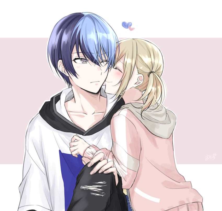 aoyagi touya and azusawa kohane (project sekai) drawn by anzu_(moon_1014)