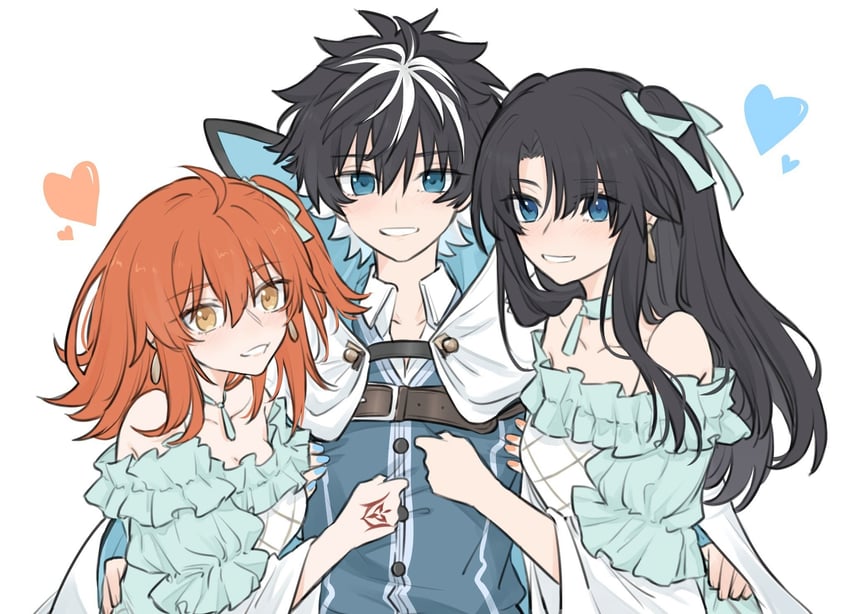 fujimaru ritsuka and charlemagne (fate and 1 more) drawn by yukihara_sbgd