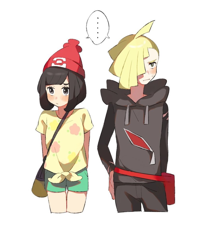 selene and gladion (pokemon and 1 more) drawn by unapoppo