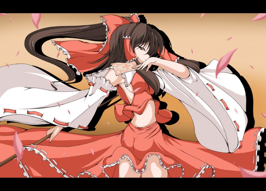 hakurei reimu (touhou) drawn by shirosuzu