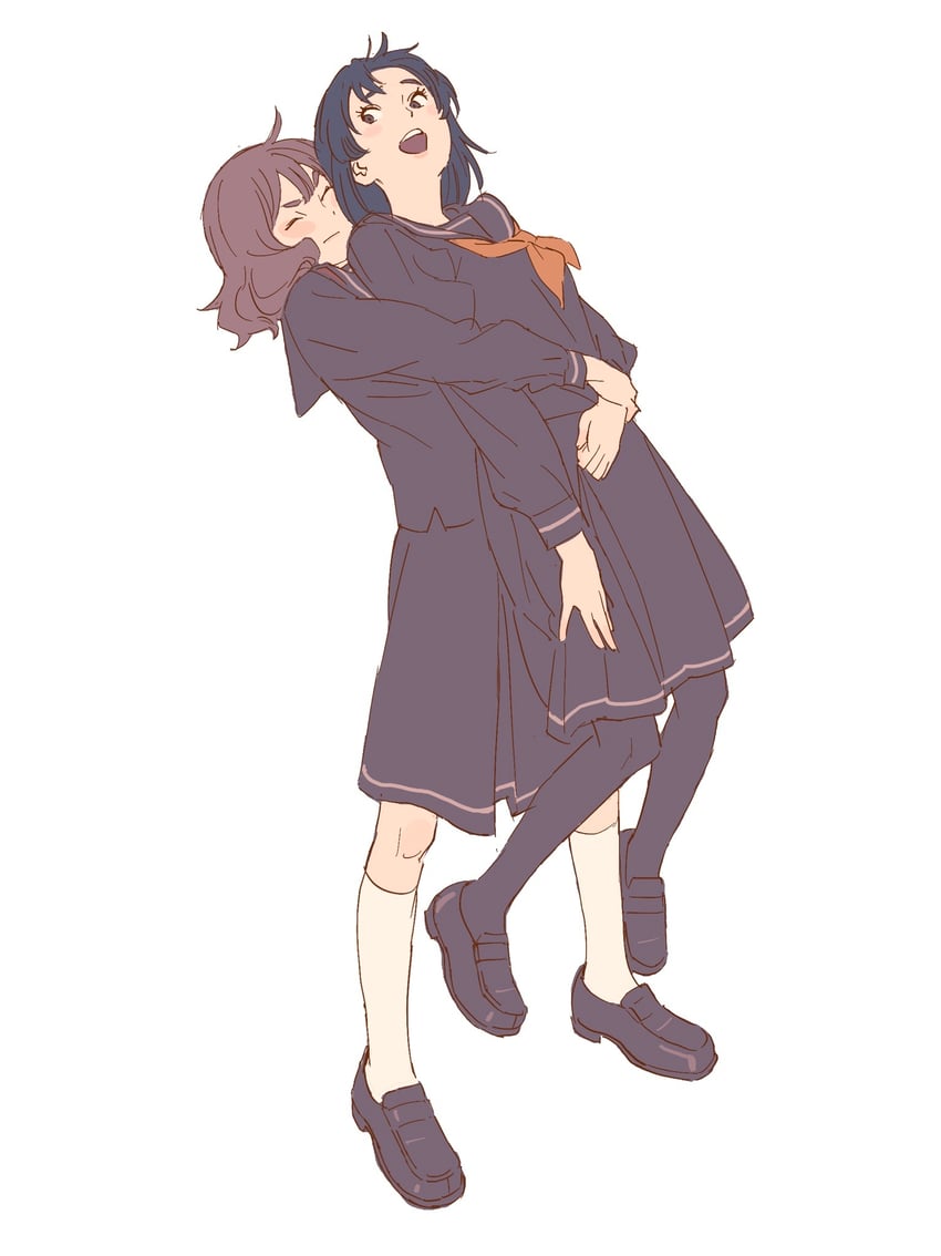 oumae kumiko and kousaka reina (hibike! euphonium) drawn by 55bata6rou