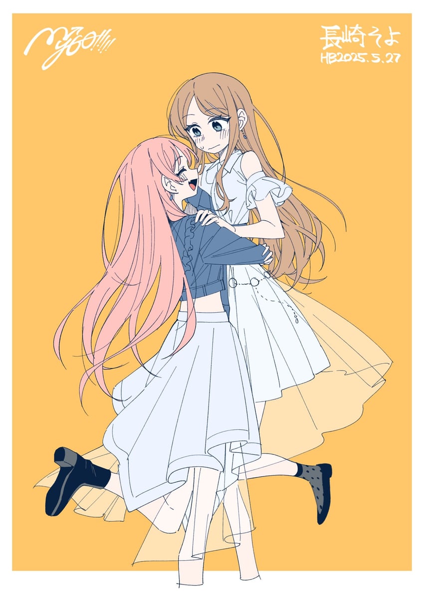 chihaya anon and nagasaki soyo (bang dream! and 1 more) drawn by neonfloyd