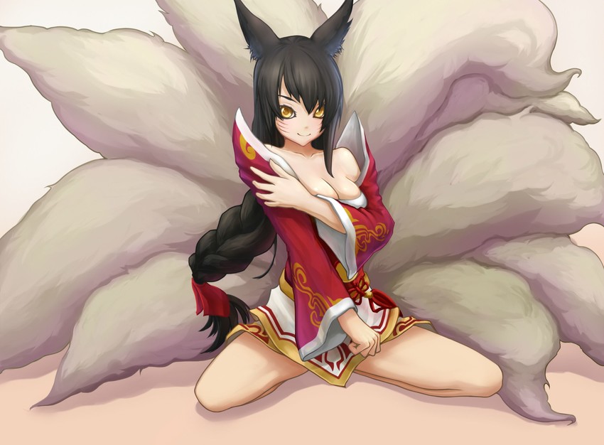 ahri (league of legends) drawn by r494390